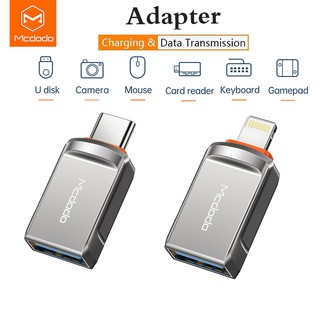 MCDODO USB 3.0 to Lighting Type c Bộ chuyển đổi OTG Cáp nữ Bộ chuyển đổi dữ liệu đồng bộ hóa cho Huawei Samsung S20 ultra iphone 12 11 Pro Max