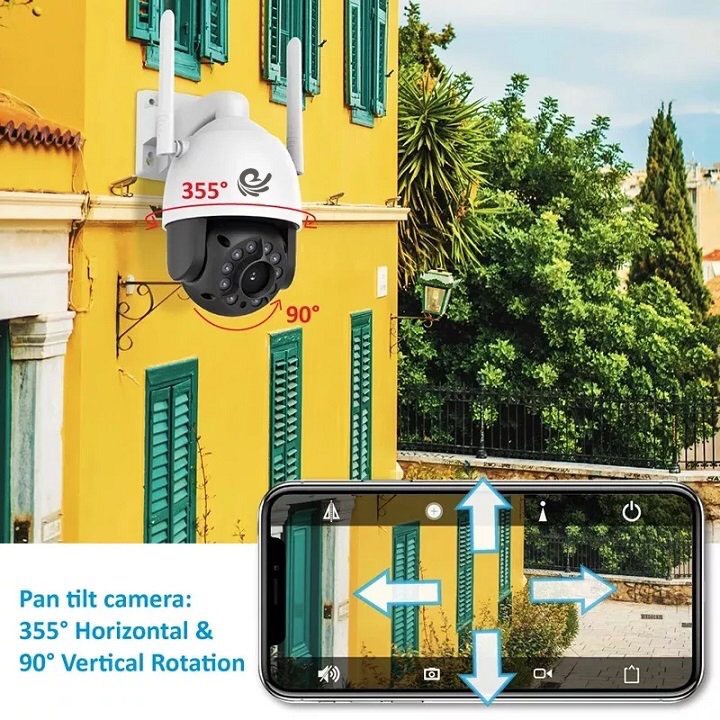 Camera yoosee IP YS 8031 giám sát ngoài trời PTZ 3.0MP - Quay góc rộng 355 độ - Có đàm thoại 2 chiều