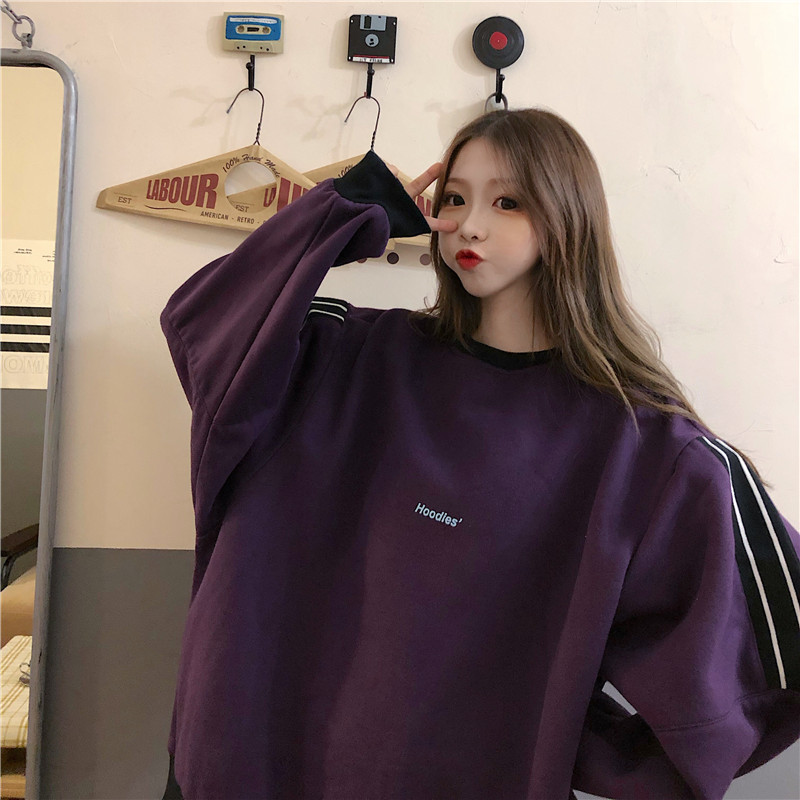 Áo nỉ sweater cổ trofnpc Hàn Quốc đơn giản dành cho nữ | BigBuy360 - bigbuy360.vn