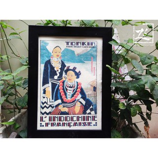 Tranh treo tường giấy Dó - Indochine Lady