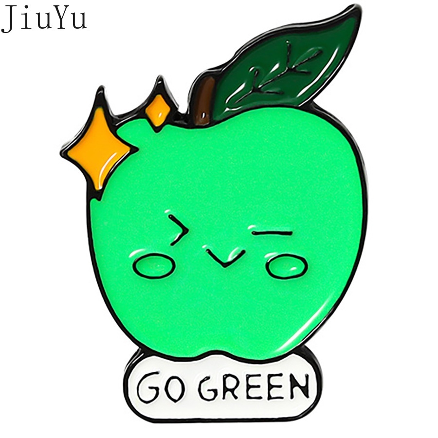 Ghim Cài Áo Kim Loại Tráng Men Hình Trái Đất Hoạt Hình Thân Thiện Với Môi Trường