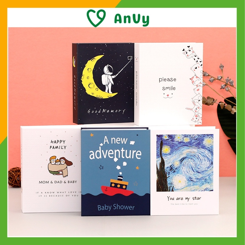 Album đựng ảnh 10x15 để 100 tấm bìa giấy cứng đẹp siêu cute giữ ảnh cho con làm quà tặng AnVy vừa về thêm mẫu mới