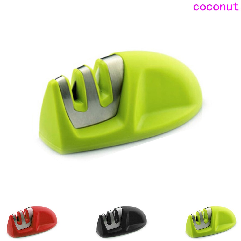 Two Stage(Ceramic+Diamond) Knife Sharpener Sharpening Stone Whetstone Waterstone Kitchen Honing Stone Sharpener