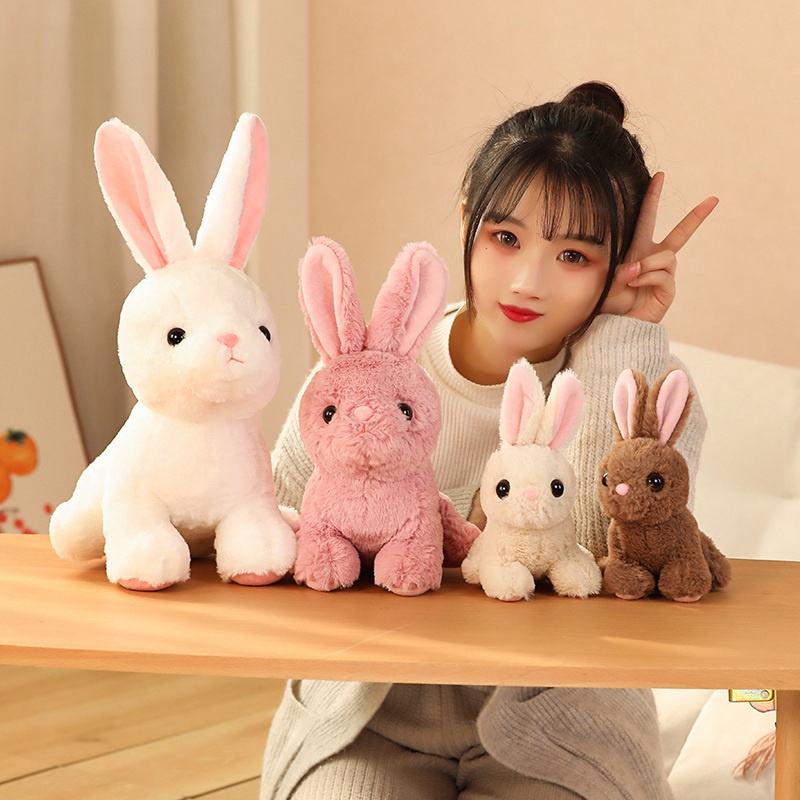 Thú nhồi bông đồ chơi hình thỏ mềm mại mới dễ thương chất lượng cao 20-40cm làm quà tặng bất ngờ cho trẻ em/ bé gái