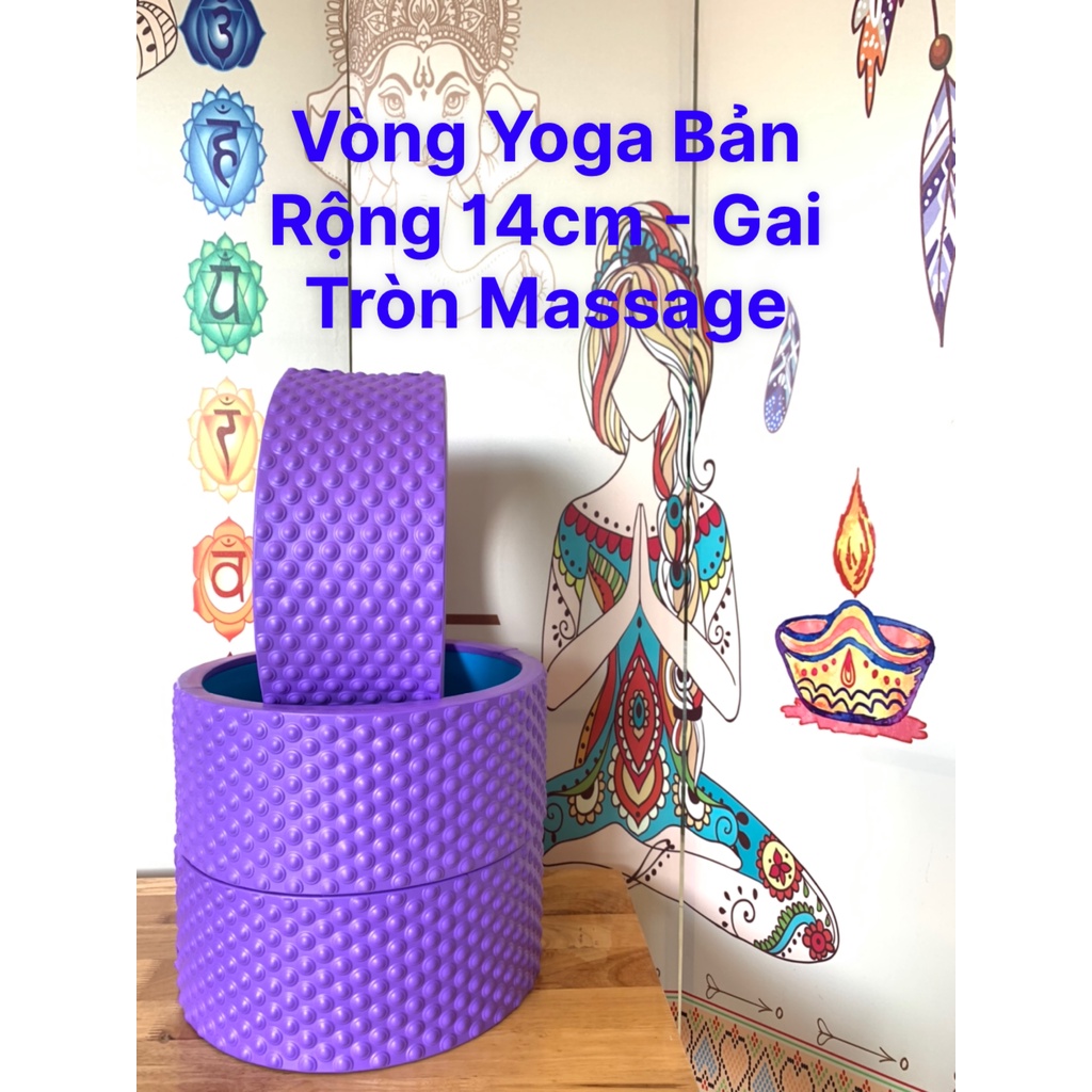 Vòng Yoga 14cm Gai Massage Khung Vòng ABS bản rộng 14cm trọng lượng 1.5kg Chịu Lực Cao