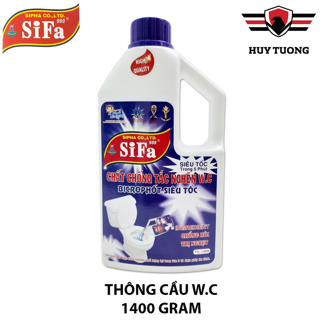 Chất thông tắc cống và thông tắc bồn cầu Toilet Sifa 700g / 800g / 1400g / 1600g cao cấp - Sunflowers