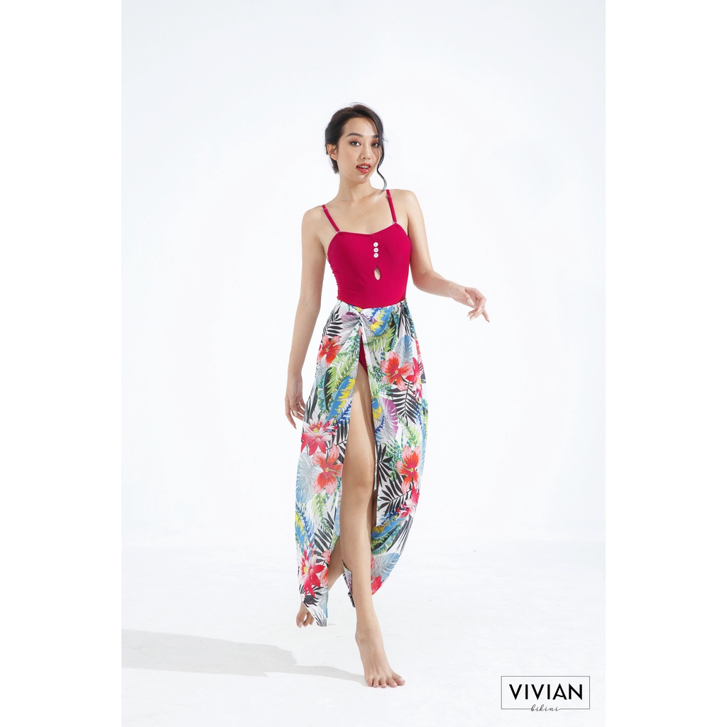 Váy sarong cao cấp 𝐕𝐈𝐕𝐈𝐀𝐍 kiểu dáng dài - Floral - VC014_FLO