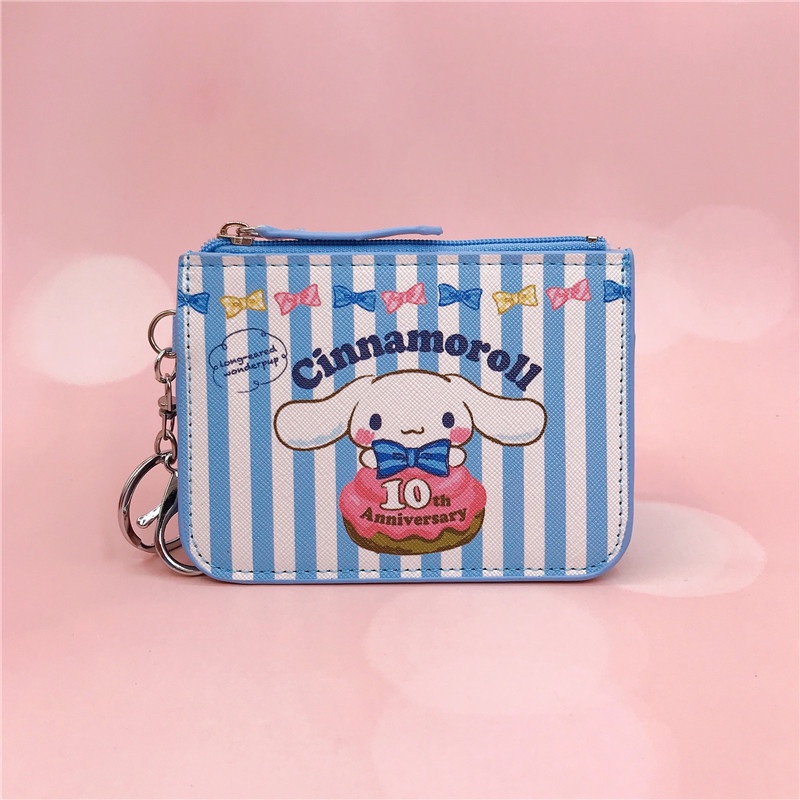 Túi đựng tiền Zipper Cute Cinnamoroll Coin Purse Cartoon Baby Cinnamoroll Giữ thẻ ID Hộp tiền nhỏ Sanrio Ví học sinh Quà tặng Văn phòng phẩm