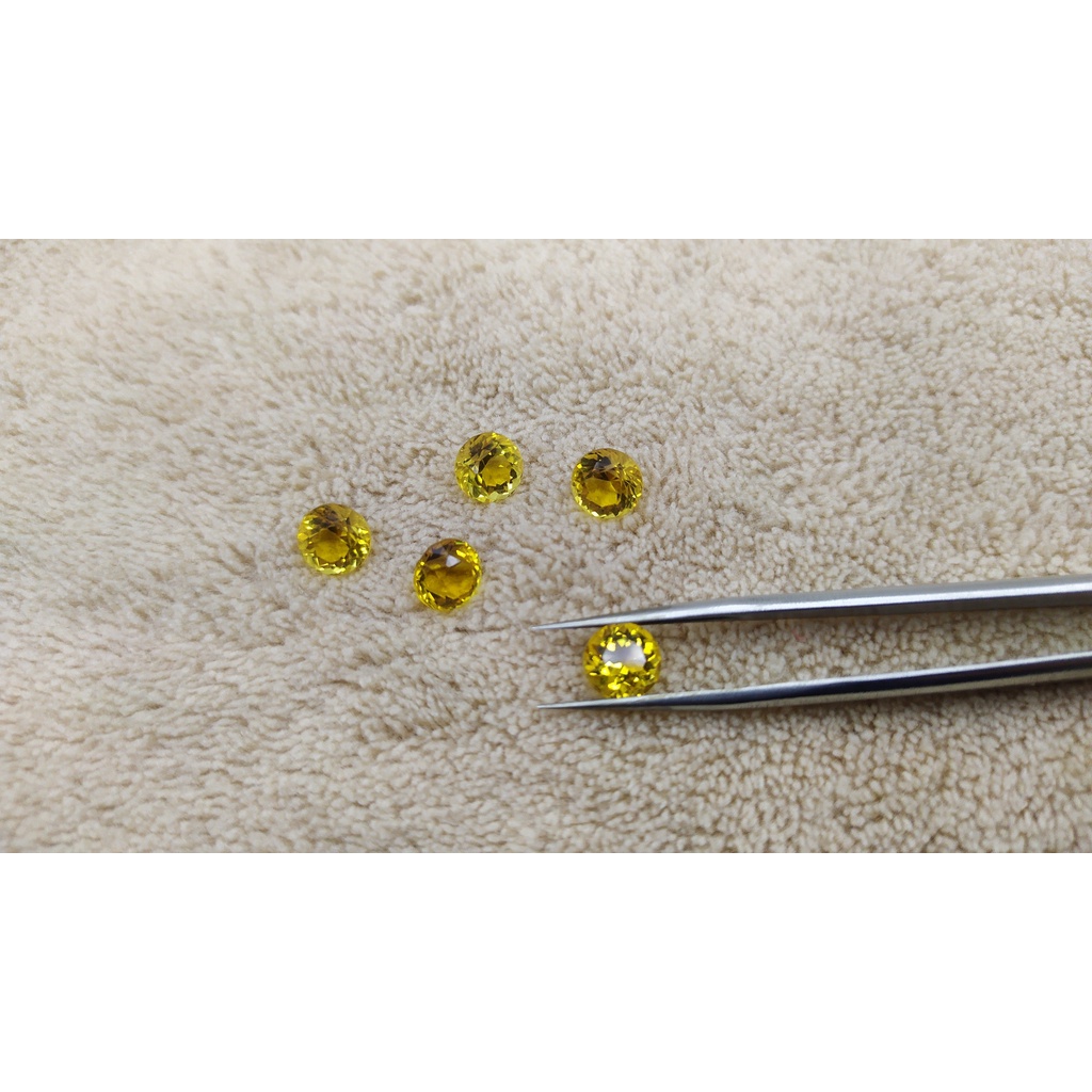 8291 - Đá citrine vàng cắt ly 6,5 mm