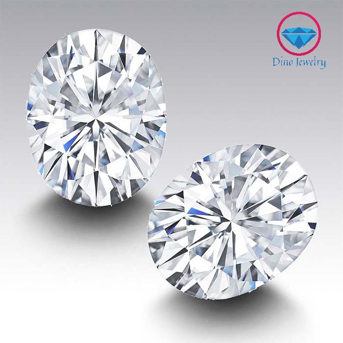 Kim cương nhân tạo cao cấp Moissanite giác cắt Oval
