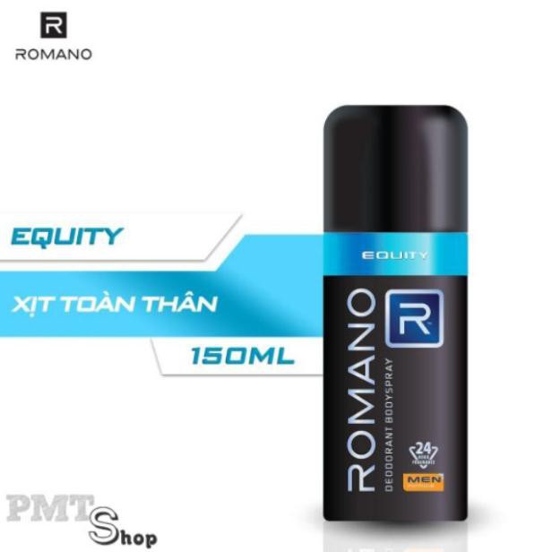 Xịt nước hoa toàn thân nam Romano 150ml Classic | Force | Vip | Attitude | Equity | Gentleman khử mùi, ngăn mồ hôi