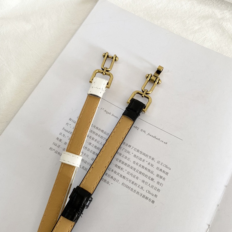 Thắt Lưng Da PU Bản Nhỏ Co Giãn Có Thể Điều Chỉnh Thời Trang Cho Nữ