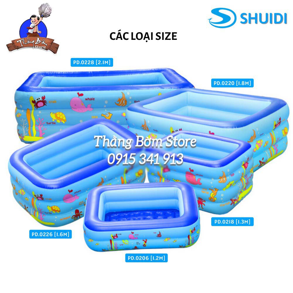 Bể bơi phao ❤️Đủ Cỡ❤️ Hồ bơi bơm hơi cho trẻ em bé 4.9 SHUIDI [1M2- 1M3- 1M5- 1M6- 1M8- 2M1]