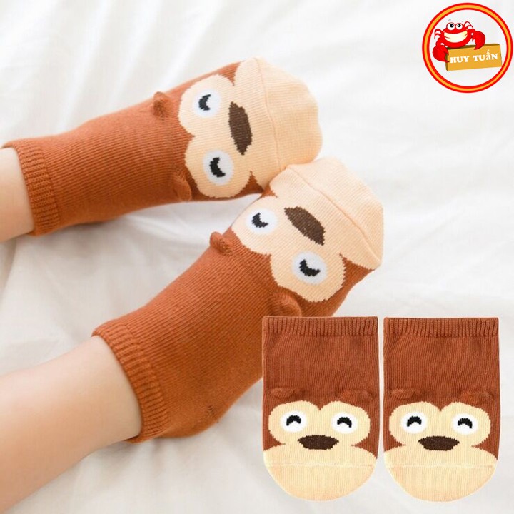 Tất chống trượt cổ ngắn hình thú dễ thương cho trẻ sơ sinh KIDS SOCKS (TKS02)