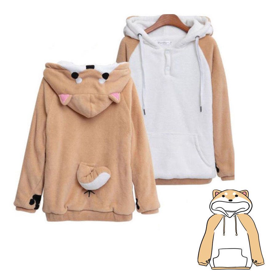 Áo hoodie nữ in họa tiết Sume Shiba Inu Husky dễ thương