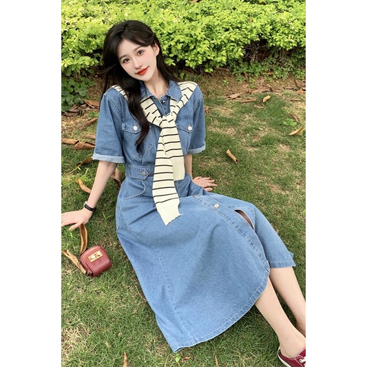 Váy Demin Dáng Dài