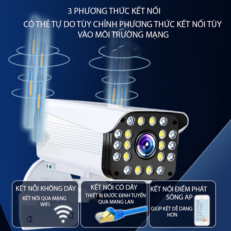 Camera ngoài trời,chống nước Yoosee Full HD 1080P TIẾNG VIỆT- Đàm thoại 2 chiều nét cả ngày và đêm - Bảo hành:12 Tháng
