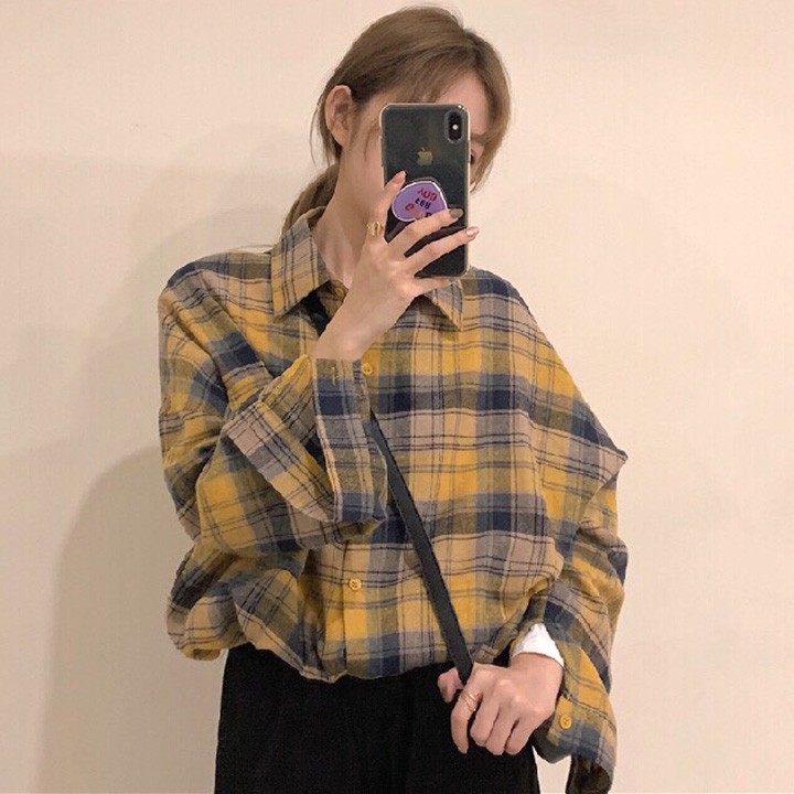 ÁO KHOÁC FLANNEL Nam Nữ Chống Nắng (M110 - Kèm Video Ảnh Thật)