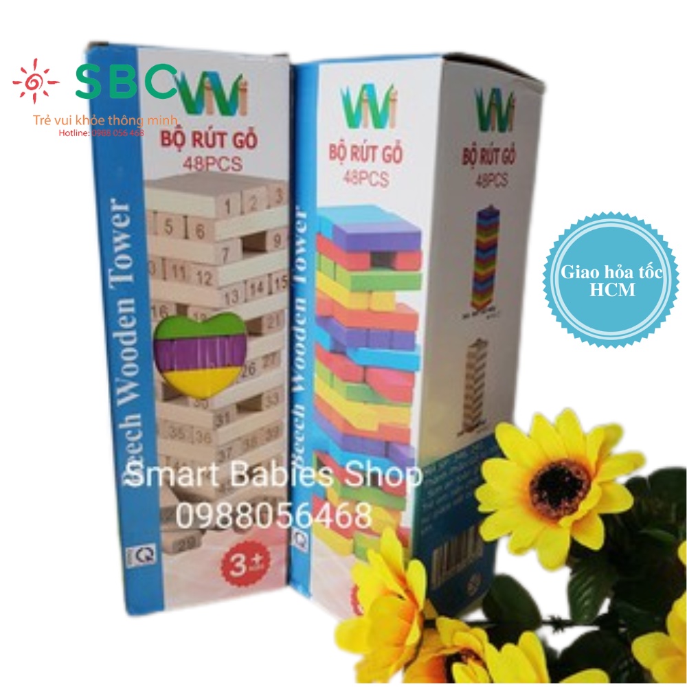 Rút gỗ màu size lớn 48 thanh Vivitoys Việt Nam