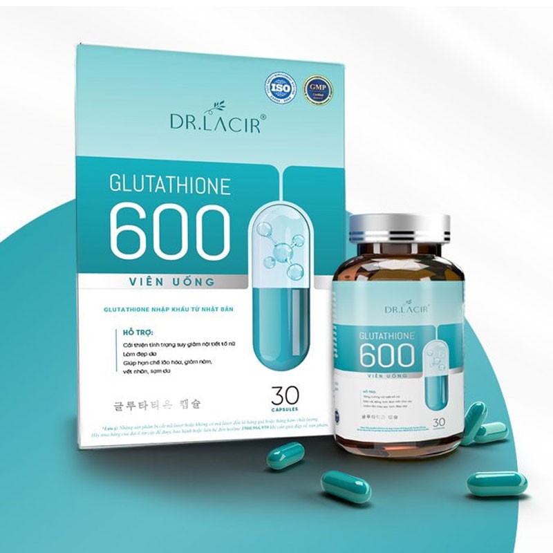 Viên Uống Nám Trắng Da GLUTATHIONE 600 Lamer - Dr Lacir ,hạn chế lão hoá da,nếp nhăn, tăng nội tiết tố nữ