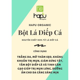 Bột Diếp Cá Thiên Nhiên HaPu Organic