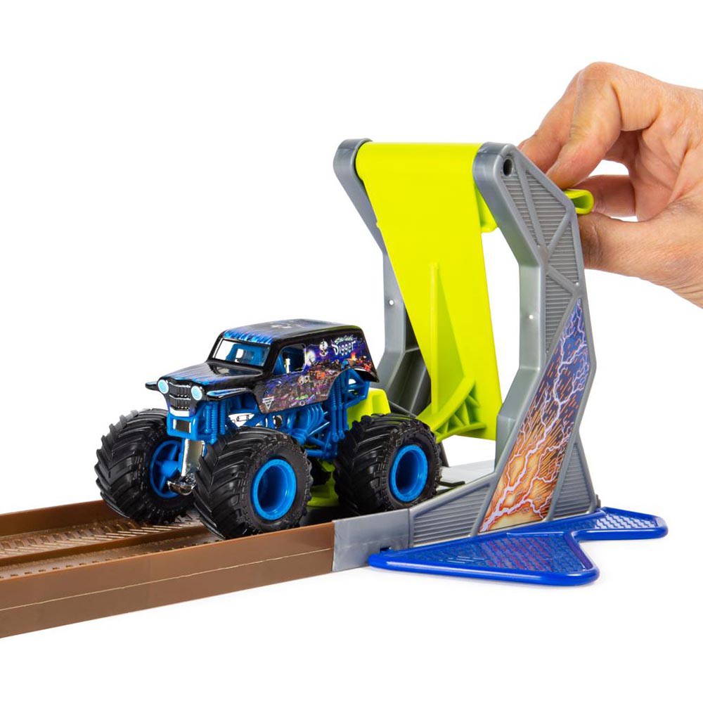 Bộ xe tải mô hình Monster Jam True Metal Son-uva Digga tỷ lệ 1:64 vượt đường dốc Champ Ramp