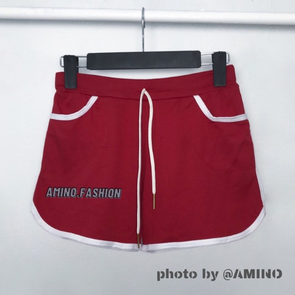 Quần đùi nữ phối túi sọc chạy viền mặc nhà, tập GYM chất thun cotton mặc mát, thoải mái | BigBuy360 - bigbuy360.vn