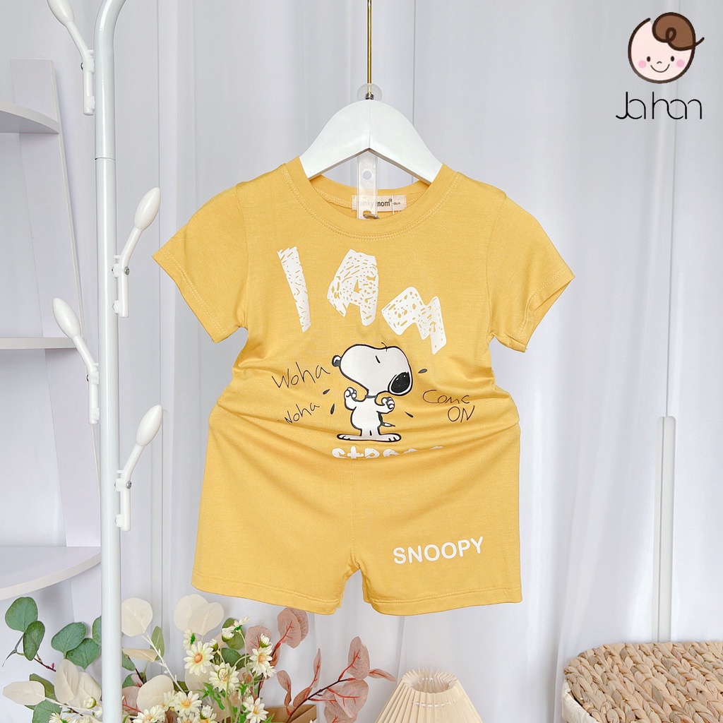 [SALE] Bộ Cộc Tay Cho Bé Trai, Bé Gái Minky Mom Vải Thun Lạnh Hoạ Tiết Snoopy, Đồ Bộ Cho Bé Mặc Nhà MKM2247