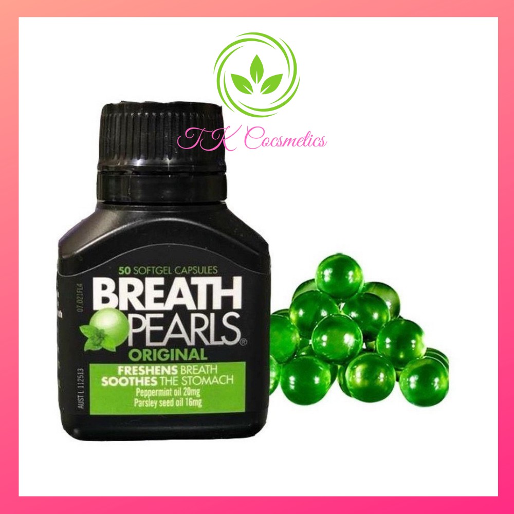 [CHÍNH HÃNG] Viên thơm miệng Breath Pears - Viên Uống Thơm Miệng Thảo Dược