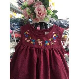 đầm bé gái kate lụa thêu