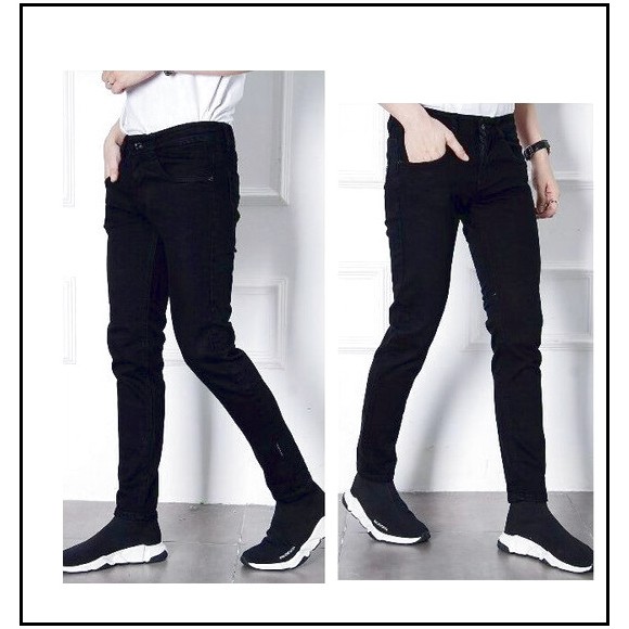 quần jean nam ĐEN TRƠN chất jean giãn tốt ĐT2-MS00/11