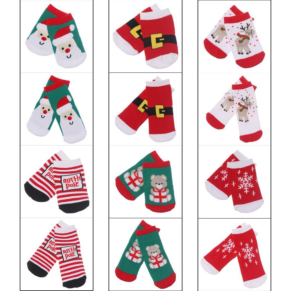 1 Đôi Tất Cotton Hoạ Tiết Giáng Sinh Ấm Áp MIHAN1