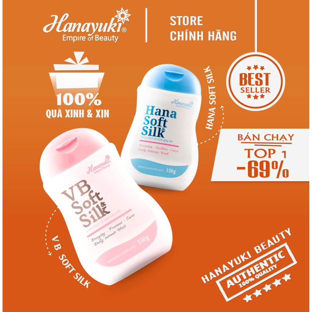 Combo 10 Dung Dịch Vệ Sinh Phụ Nữ Hana Soft Silk Hanayuki - Chính Hãng 100% - HANAYUKI CLINIC VIETNAM