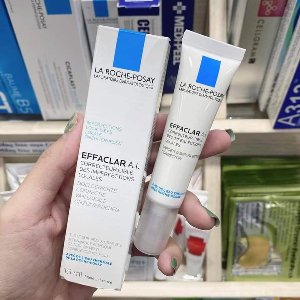 Kem Giảm Mụn La Roche-Posay A.I 15ml - KEM CHẤM MỤN LAROCHE POSAY Pháp