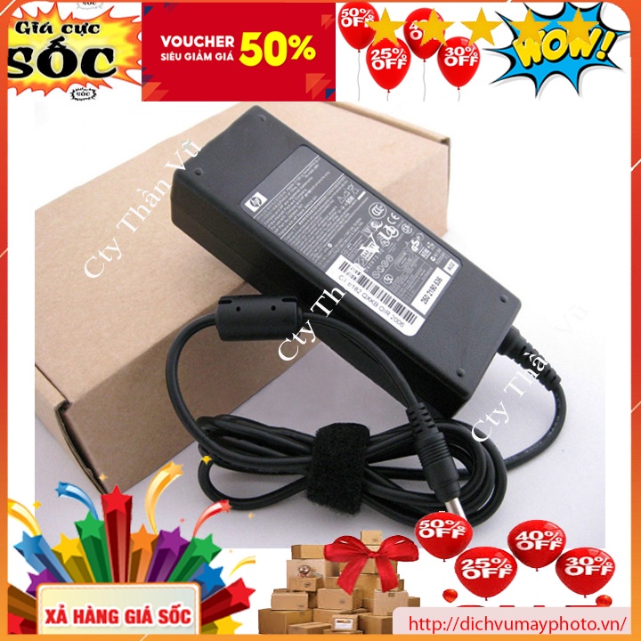Sạc pin cho laptop Hp 19V - 4.62A chân đạn nhỏ hàng chất lượng bền có bảo hành kholinhkien
