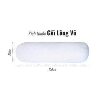 Gối Ôm Lông Vũ Thuần Việt Mircrofiber Cao Cấp 100% Cotton Thoáng Mát, Mềm Mịn, Có Khả Năng Thấm Hút Mồ Hôi Tốt