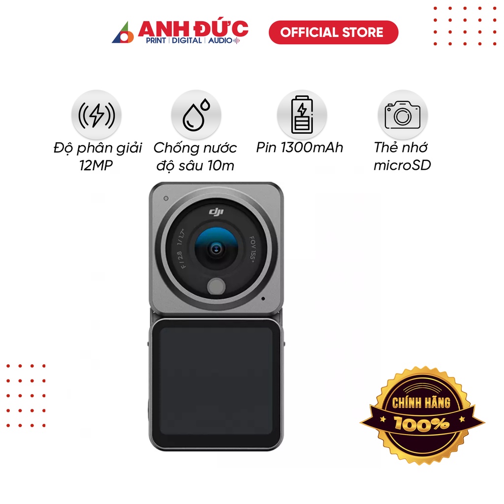 Máy Quay Hành Động DJI Action 2 (Dual-Screen Combo), Bảo Hành 12 Tháng Toàn Quốc FPT