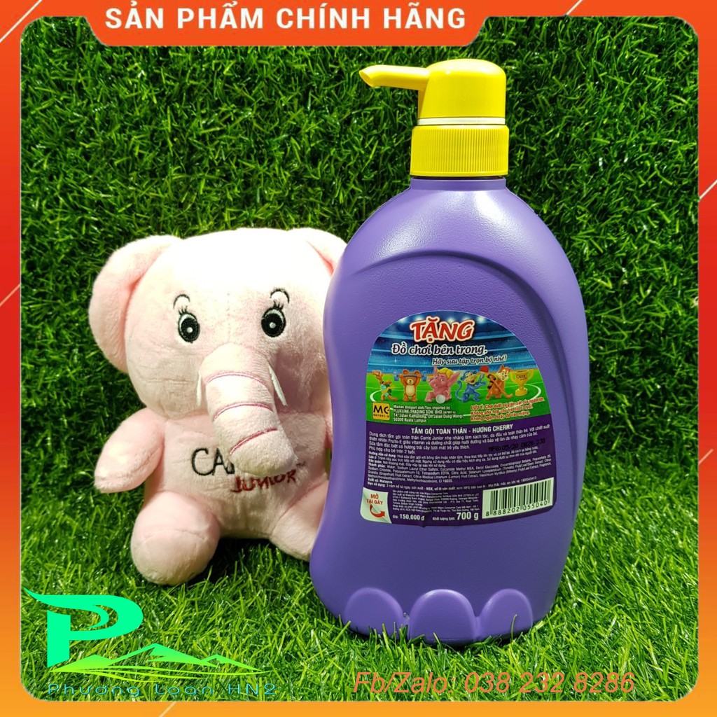 Sữa tắm gội CARRIE JUNIOR cho bé - chai 700g KM Voi bông [ngẫu nhiên]