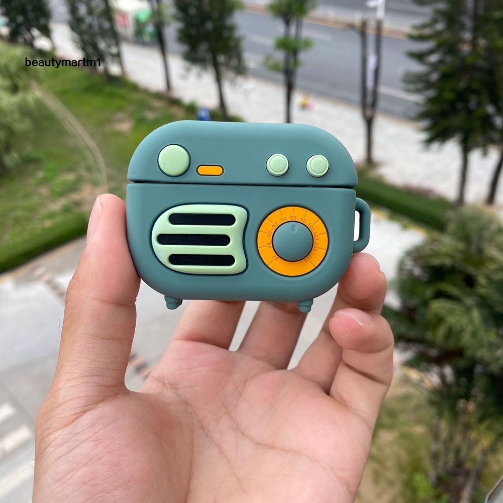 Vỏ Bảo Vệ Hộp Đựng Tai Nghe Airpods Bằng Silicon Kiểu Dáng Radio Độc Đáo