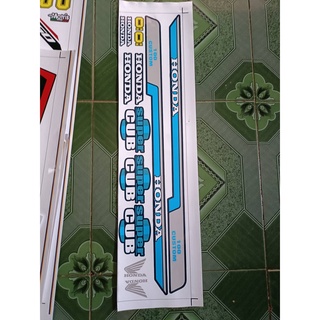 Tem rời supper cub xe xanh đen