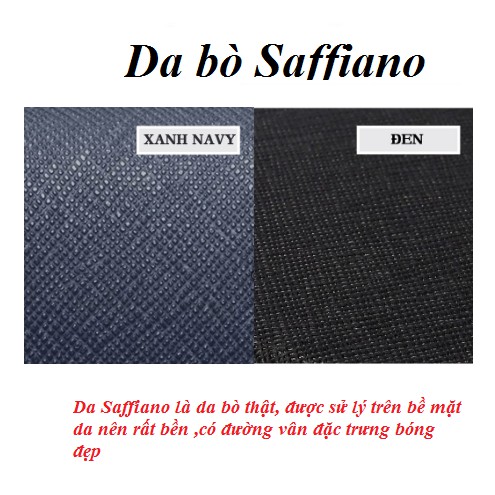 Ví Da Nam Cao Cấp Da Bò Saffiano- Kèm hộp đựng sang trọng | BigBuy360 - bigbuy360.vn