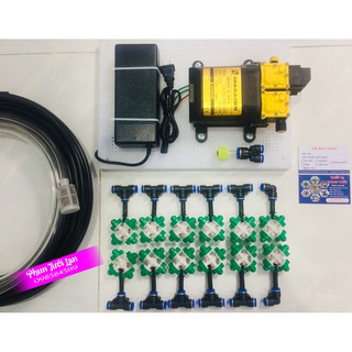 Trọn bộ phun sương tưới lan bơm đôi mini