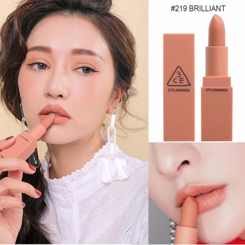 [Chuẩn Auth ] Son lì 3CE Mood Recipe Matte Lip Color #219 Brilliant - Sắc Cam Nude