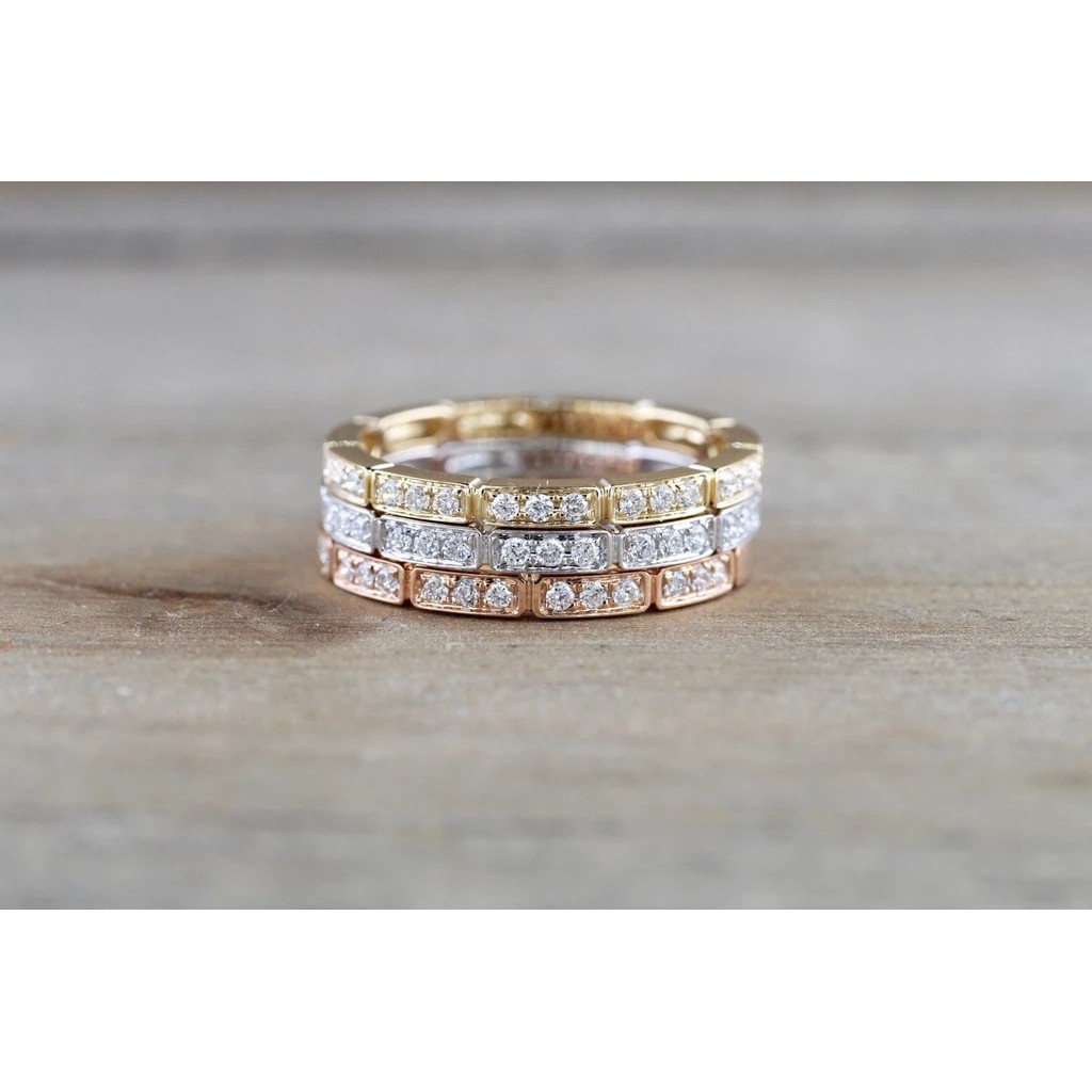 Nhẫn đeo ngón tay bằng kim loại đính đá lấp lánh sang trọng cho nữ