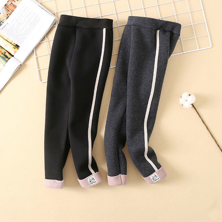 Quần Legging Lót Nhung Dày Dặn Giữ Ấm Mùa Đông Cho Bé Gái