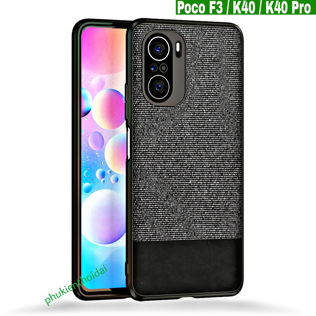 Ốp lưng Poco F3 / Redmi K40 / K40 Pro dùng chung chống sốc vải da thời trang cao cấp
