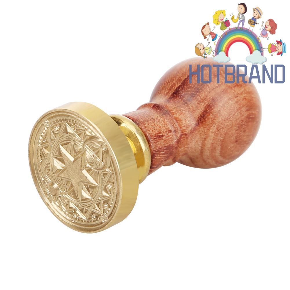 Con Dấu Tay Cầm Bằng Gỗ Phong Cách Retro