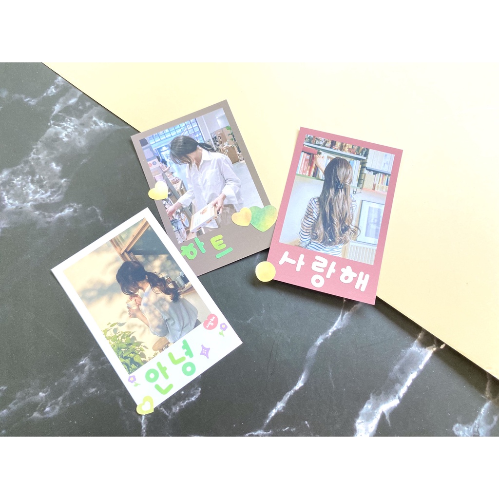 Sticker decal ký tự tiếng Hàn cán hologram Hangul #01 _ #hana.land