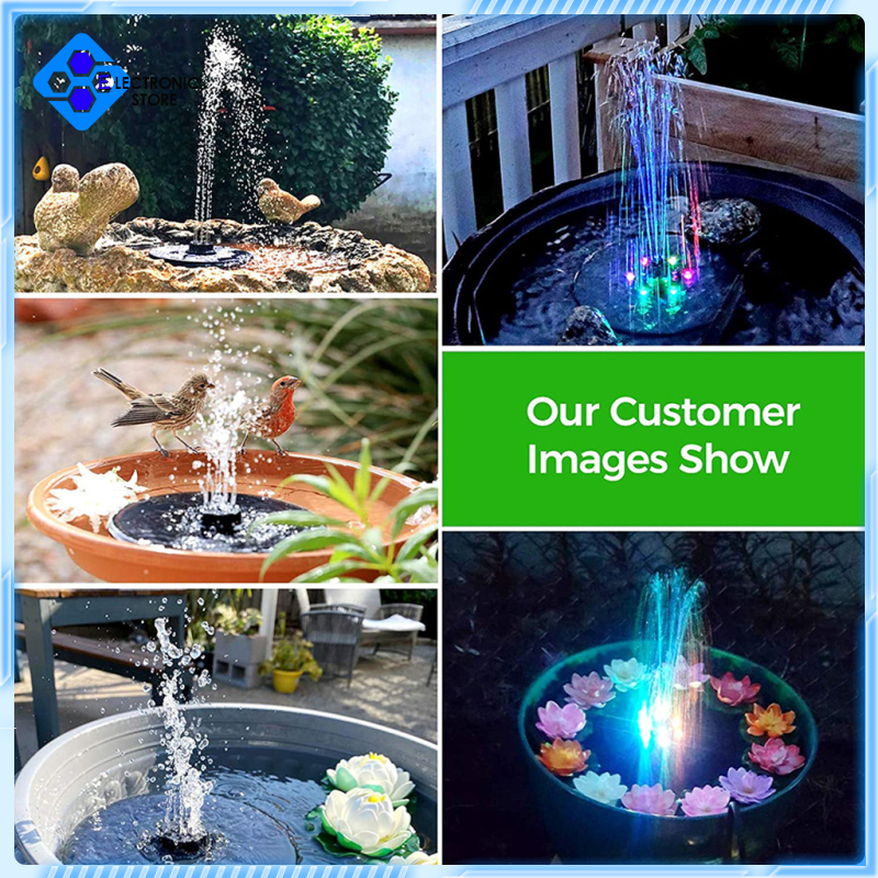 [Electronic store]Floating Solar Panel Fountain Water Pump Bird Bath With 3 Nozzle Spray Pumps