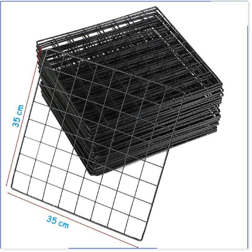 Hanpet- Chuồng ghép quây lưới  70x70x35cm / Chuồng chó mèo lắp ghép từ 8 tấm lưới + 16 chốt / mảnh ghép Quây chó /miếng